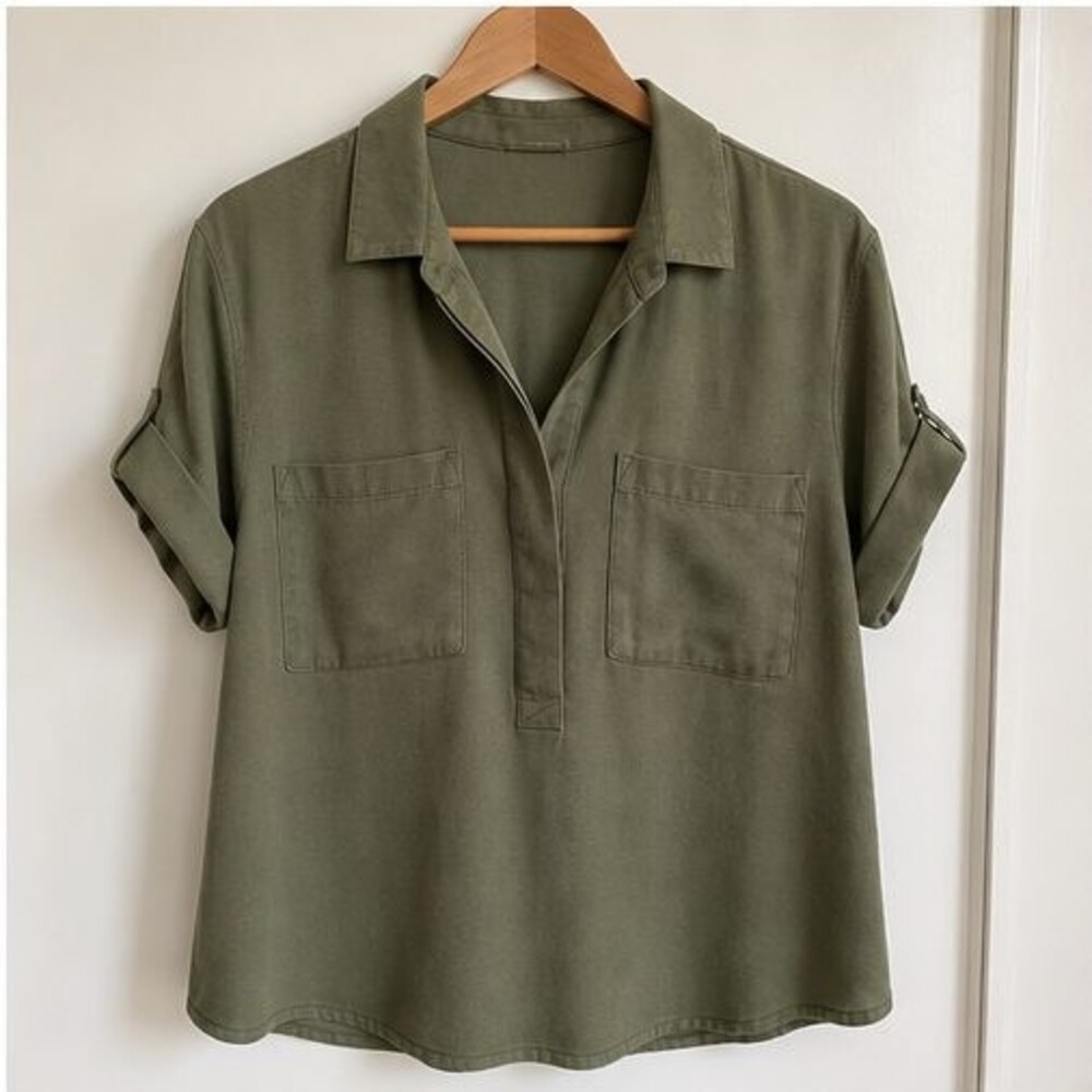 Charcoal V Neck Top